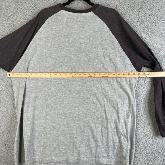 Los Angeles Chargers T-Shirt Mens 2XL Gray Brown Bolts Blue Spellout Long Sleeve - Picture 7 of 8